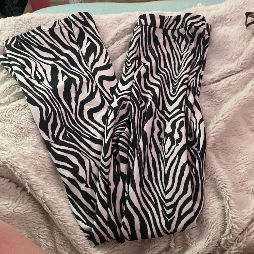 zebra flared pants